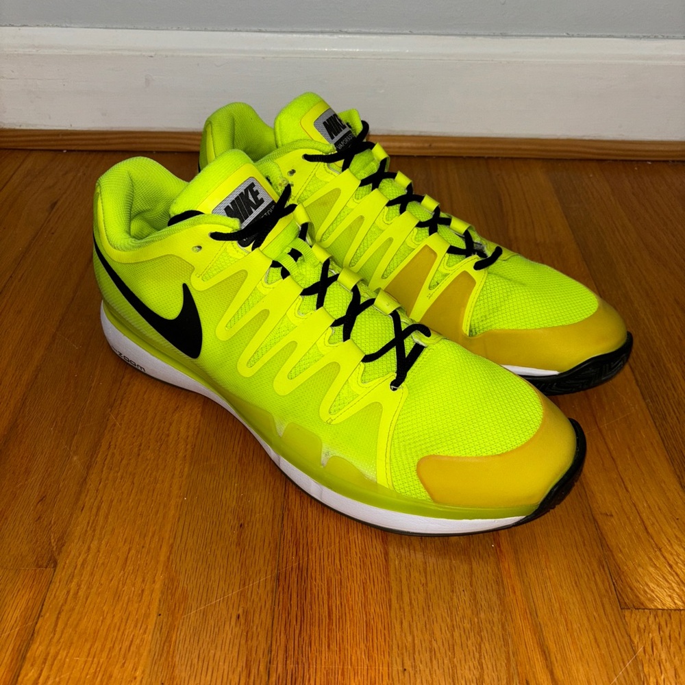 Nike Zoom Vapor 9.5 Tour Volt/Black Rare Roger Federer Tennis Shoe s14